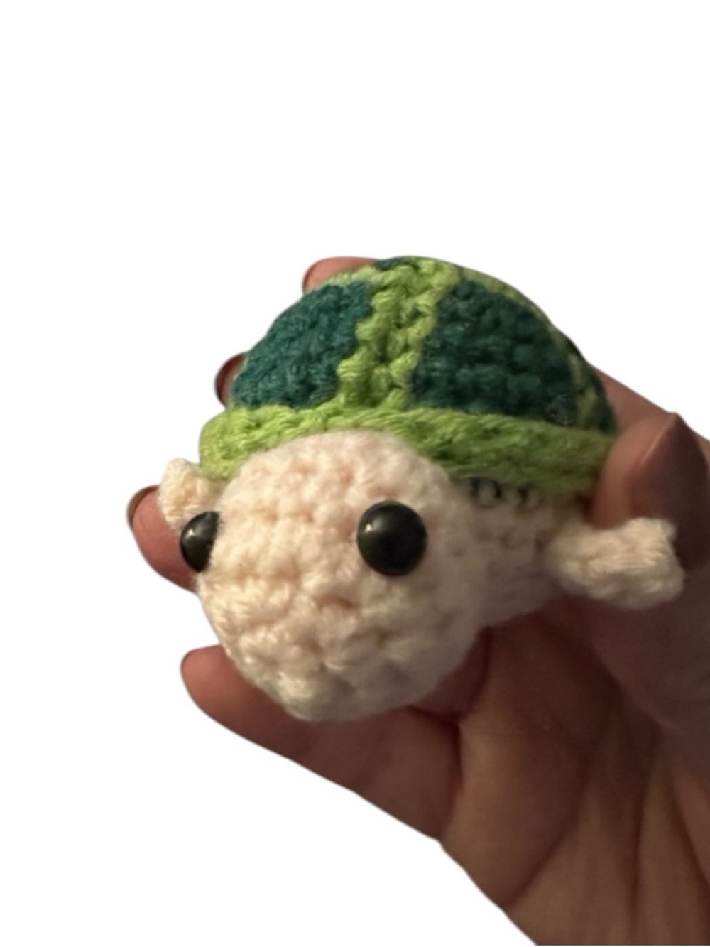 Emotional Support Turtle Crochet Plush Desk Buddy Gift w Card NEW - Picture 8 of 14